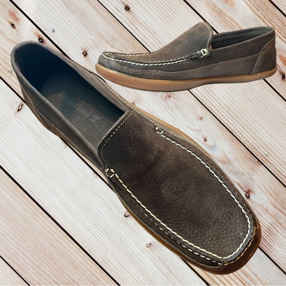 NEW Timberland Men's Odelay Dark Brown Venetian Loafer Boat Shoes, make offer!! - Picture 2 of 12